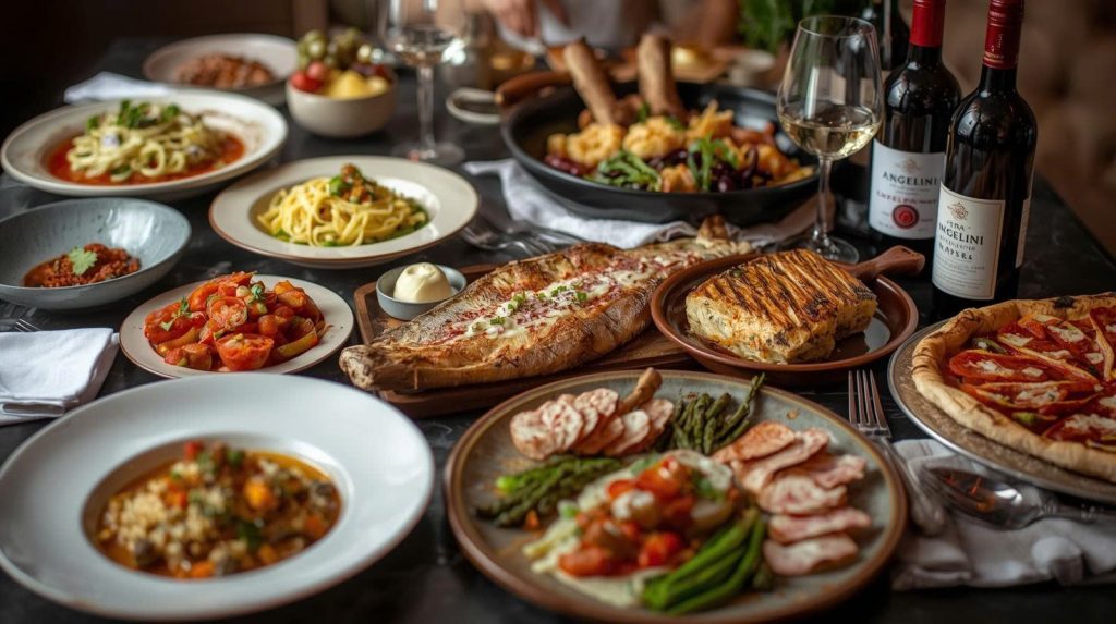 Grilled branzino plate at Angelini Los Angeles restaurant