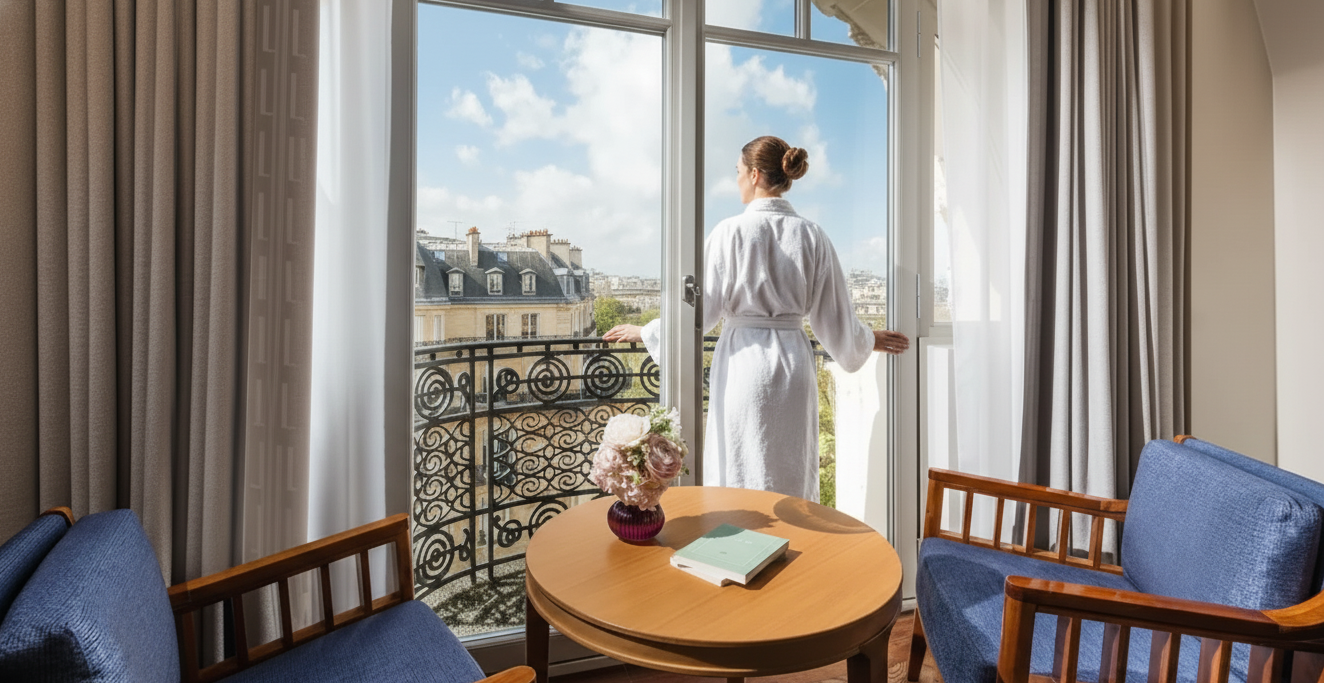 , Mandarin Oriental Lutetia, Paris Eiffel Deluxe Room with Balcony