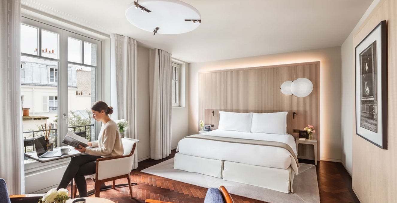 , Mandarin Oriental Lutetia Paris Deluxe Room Refined Comfort